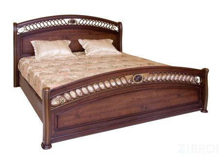 Кровать Нотти 9901 MK-1710-DN двуспальная 160х200 см Темный орех