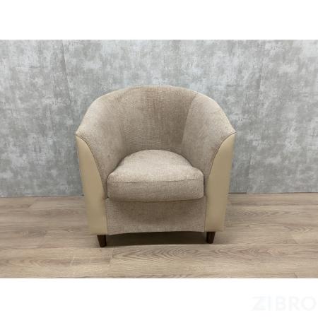 Кресло  МОНТИ размер: 68 х 68 см, наружная часть экокожа цвет бежевый, внутренняя часть текстиль цвет темно-бежевый