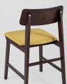 Комплект из двух стульев ODEN мягкая тканевая желтая обивка