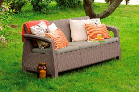 Комплект мебели Corfu Russia Love Seat Max (3х мест.диван), капучино