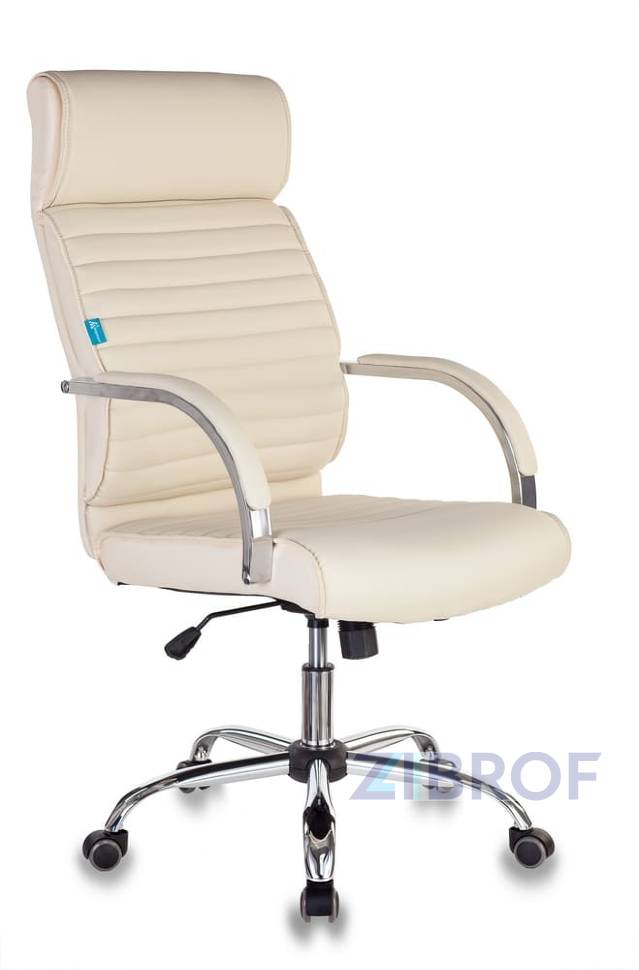 для руководителя офисное Бюрократ T-8010SL/IVORY слоновая кость обивка экокожа крестовина металл