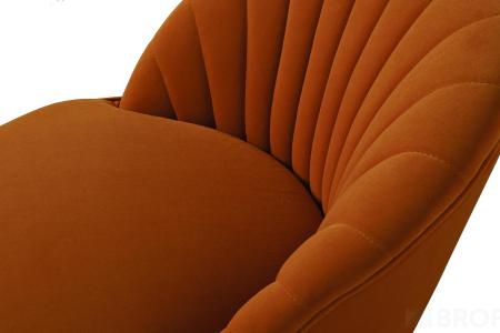 Кресло вращающееся оранжевое велюровое