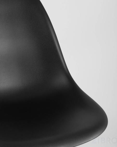 Стул Eames DSW черный пластиковый, сталь, натуральный массив бука, 4 шт.
