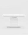 Стол обеденный белый глянцевый Глазго, столешница раскладная, размеры 140 (170)* 80 см