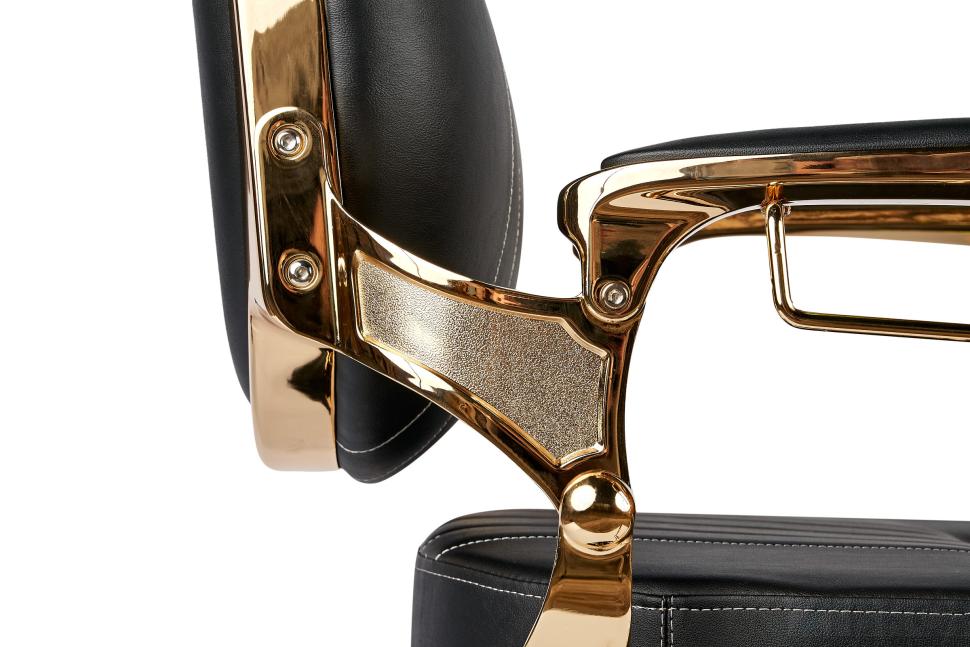 Барбер кресло CAESAR Gold Black