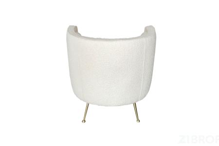 Кресло белое (ткань букле)