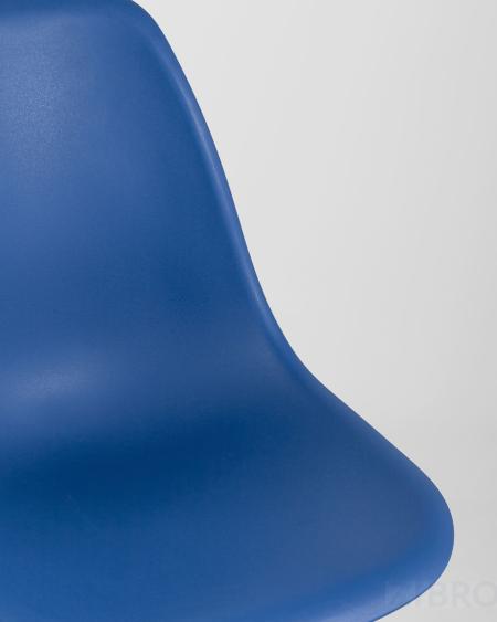 Стул Style DSW синий пластиковый, сталь, натуральный массив бука, 4 шт.