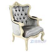 Кресло Милано MK-1898-IV (цвет патины: золото) 84х86х165 см Слоновая кость