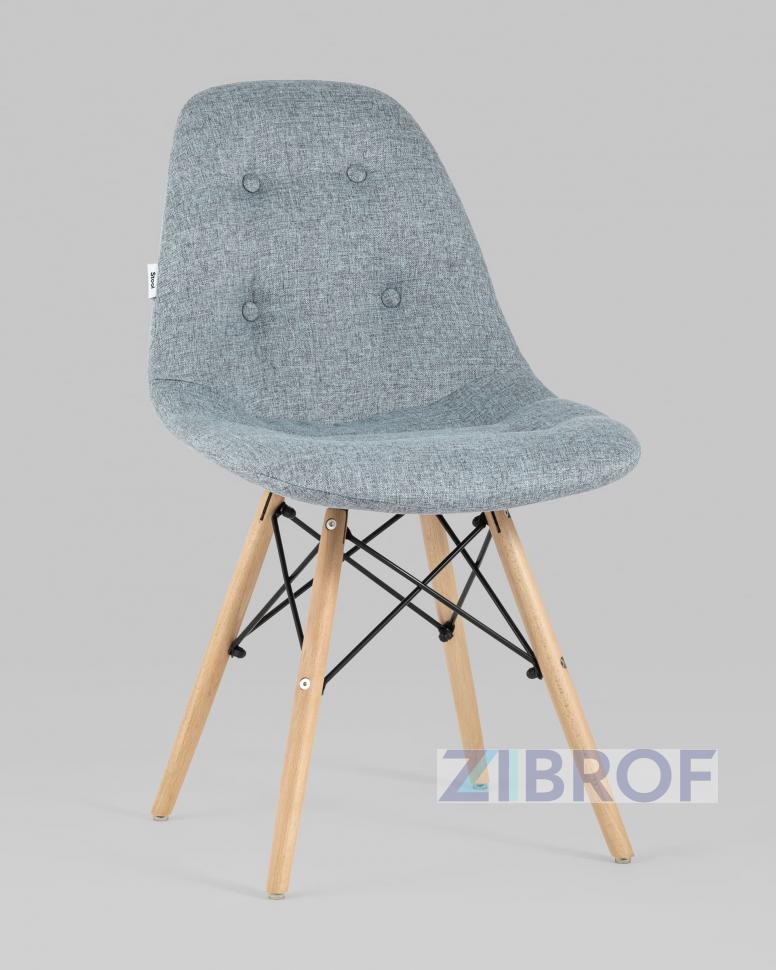 DSW SOFT серо-голубой обивка рогожка ножки массив бука металлический каркас