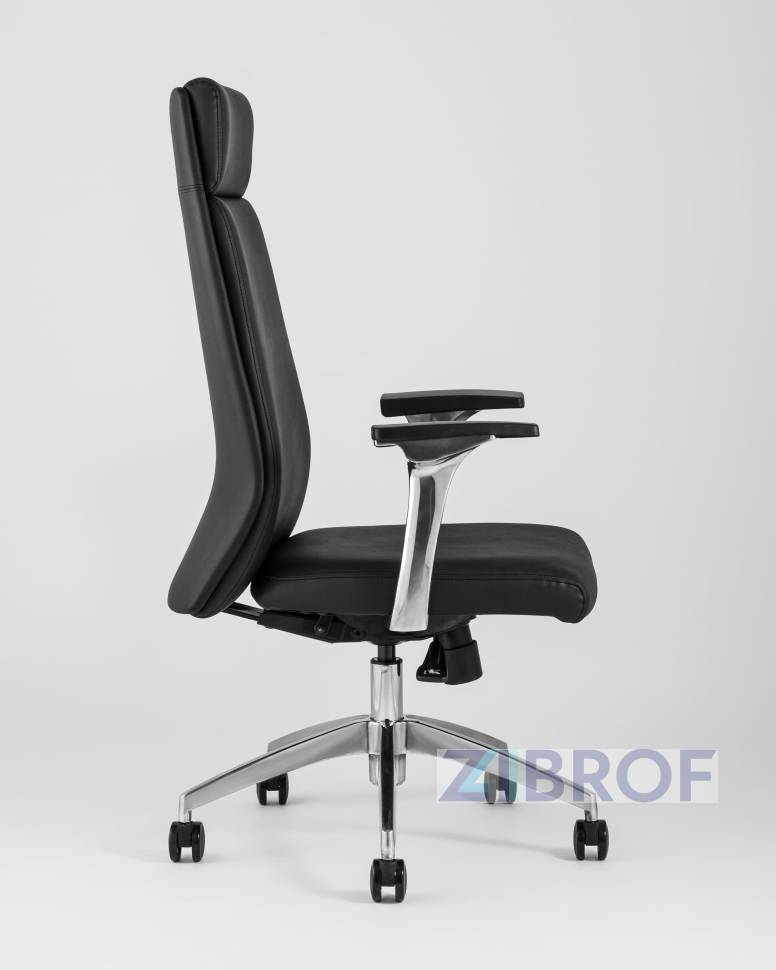 для руководителя TopChairs Armor офисное черное обивка экокожа крестовина металл