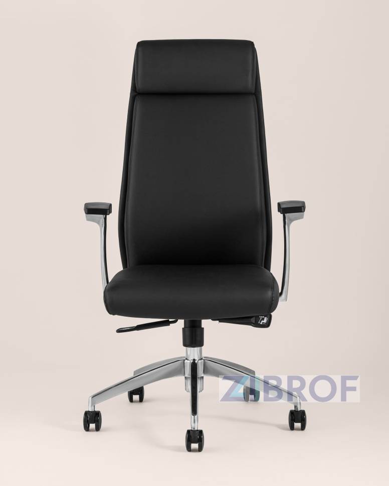 для руководителя TopChairs Armor офисное черное обивка экокожа крестовина металл