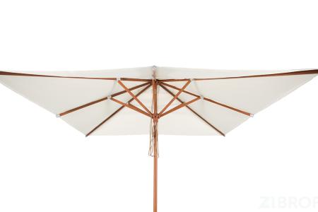 "Джулия", зонт  деревянный на центральной опоре, бежевый