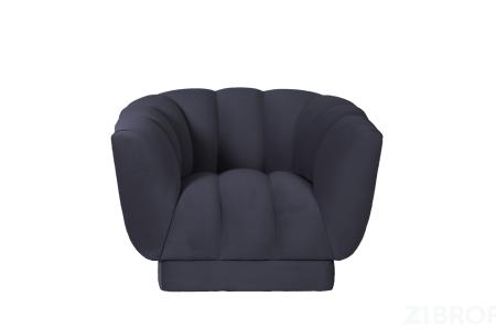 Кресло Fabio велюровое синее