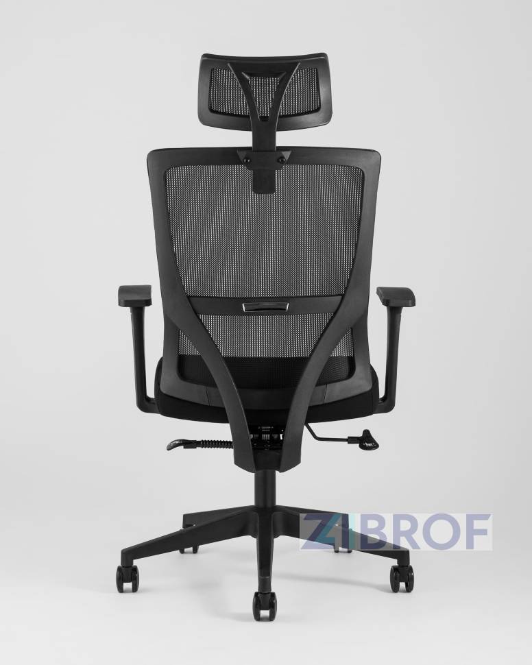для руководителя TopChairs Local офисное черное обивка сетка ткань крестовина пластик