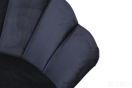 Кресло велюровое черное