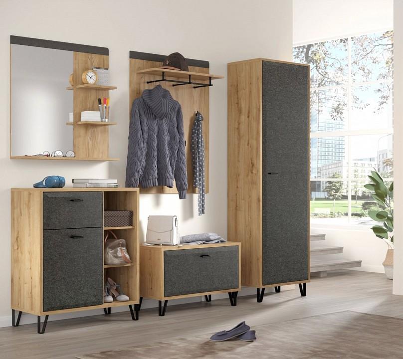 Зеркало настенное Grace LUS 80 графит, дуб наварра BRW_UT-70039402