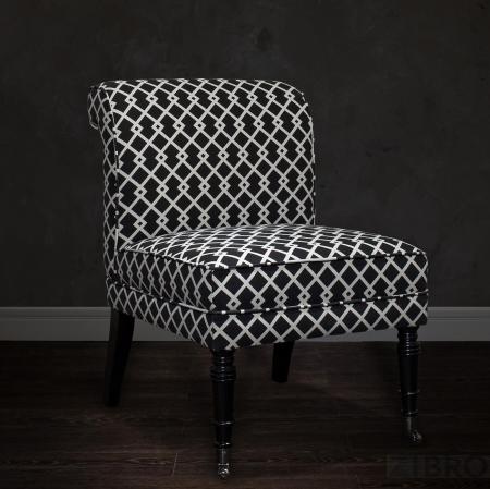 Кресло черно-белое (лён)