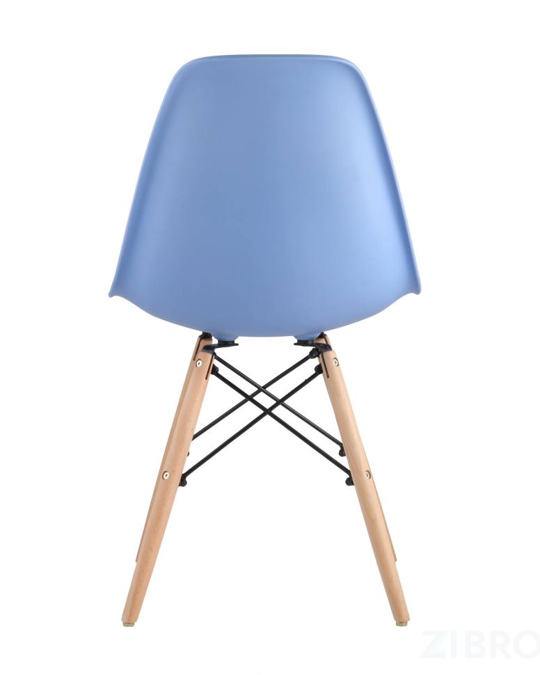Стул Eames DSW голубой, литой полипропилен, стальной каркас, массив бука