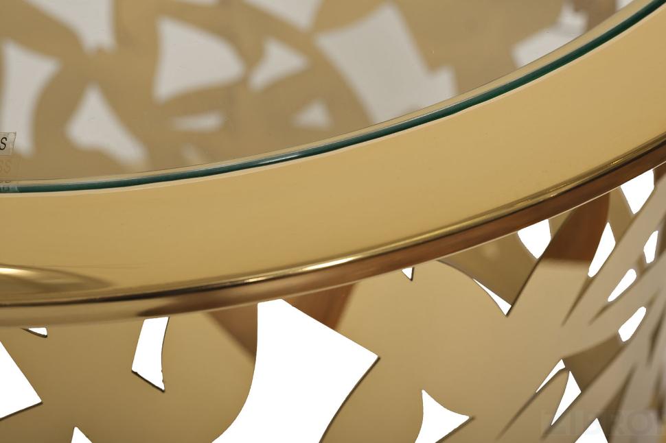 GY-ET8158GOLD Стол журнальный стекло прозр/золото d58*50см
