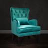 Кресло велюровое зеленое (с подушкой)