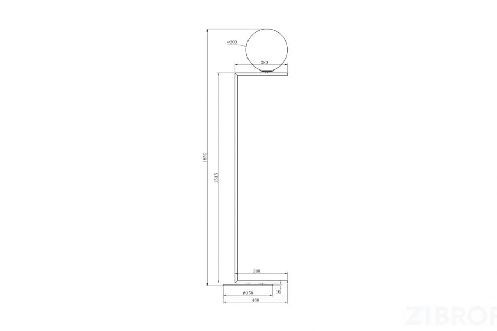 K2GF-825BR Торшер 38*38*185см