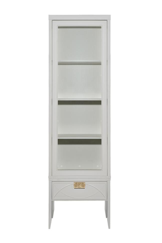 151SV-000020 Шкаф-витрина 1 стеклянный фасад с тумбой прикроватной с 1-м ящиком