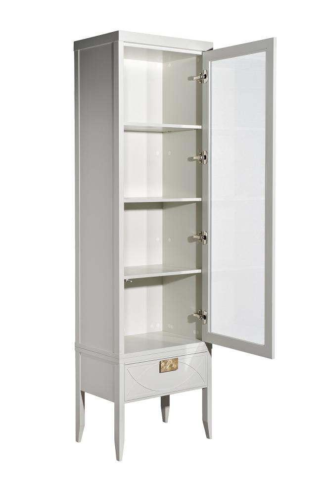 151SV-000020 Шкаф-витрина 1 стеклянный фасад с тумбой прикроватной с 1-м ящиком