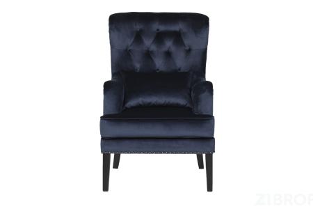 Кресло Rimini велюровое синее