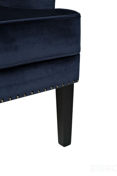 Кресло Rimini велюровое синее
