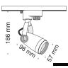 Трековый светильник Technical TR001-1-GU10-B