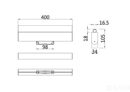 Трековый светильник Technical TR013-2-20W4K-B