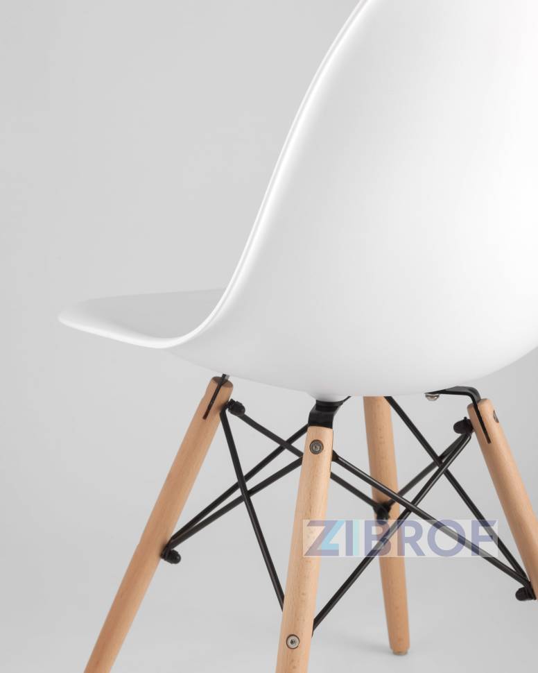 стол Eames D70, 3 стула Eames DSW белые