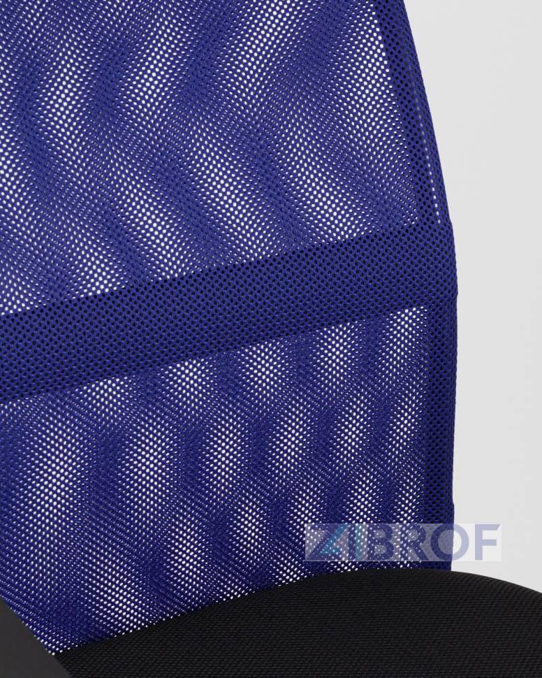 Компьютерное кресло TopChairs Junior детское синее в обивке из текстиля и сетки, механизм качания Top Gun