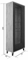 Шкаф-витрина Grace REG2W дуб наварра BRW_UT-70039416