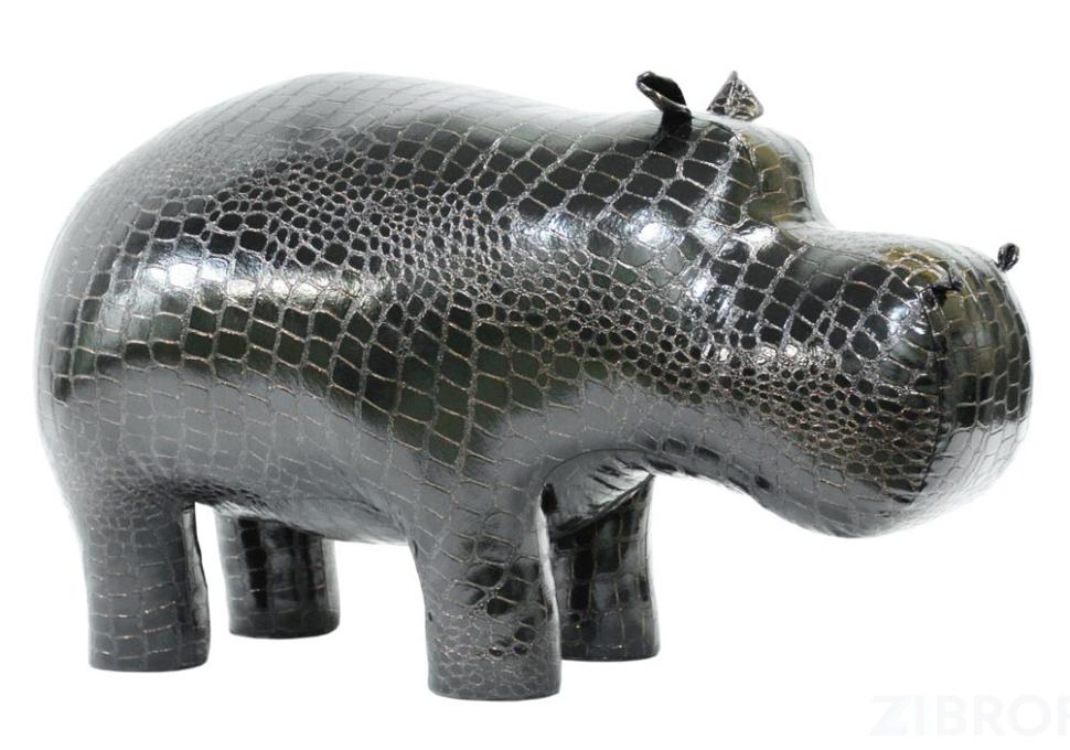 Пуф Бегемот Caiman Black Shine