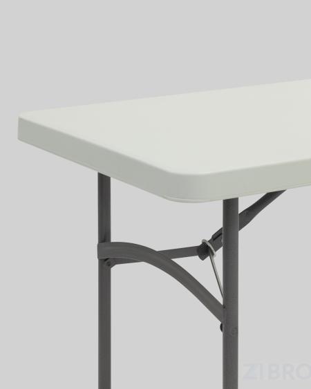 стол складной пластиковый Кейт 120, столешница пластик, стальной профиль каркаса