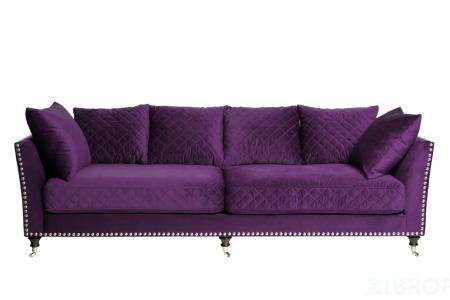 Диван Sorrento трехместный велюровый фиолетовый