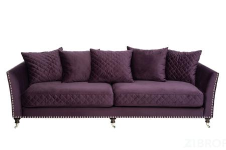Диван Sorrento трехместный велюровый фиолетовый