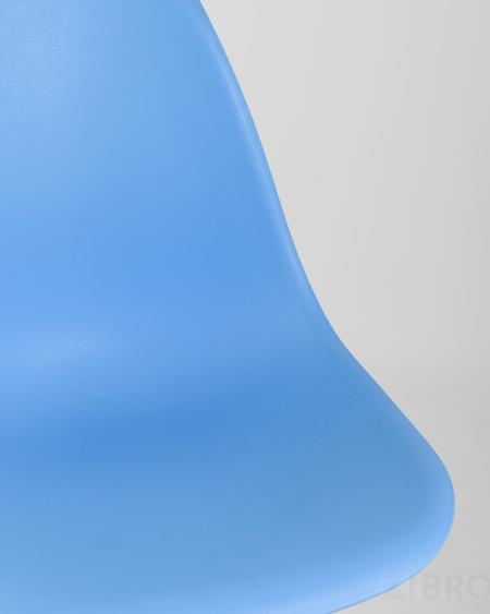 Стул Style DSW голубой, литой полипропилен, стальной каркас, массив бука, 4 шт.