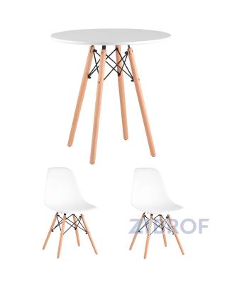 Eames D70, 2 стула Eames DSW белые