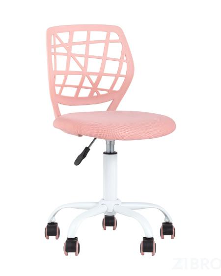Компьютерное кресло детское Эльза розовый обивка сетка текстиль спинка пластик крестовина металл пластик механизм ре