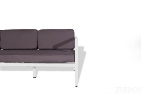 "Эстелья" диван трехместный, каркас из алюминия. Размер 2080х780х730 мм