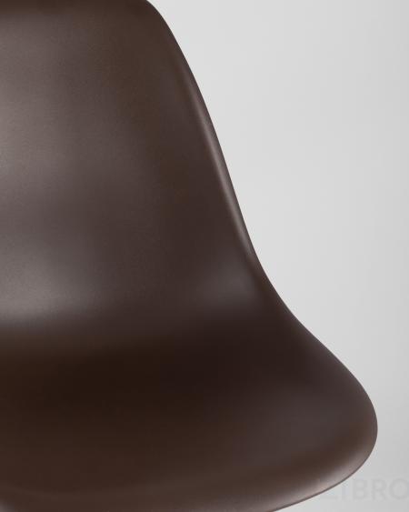 Стул Style DSW коричневый, высокопрочный литой полипропилен, сталь, натуральный массив бука