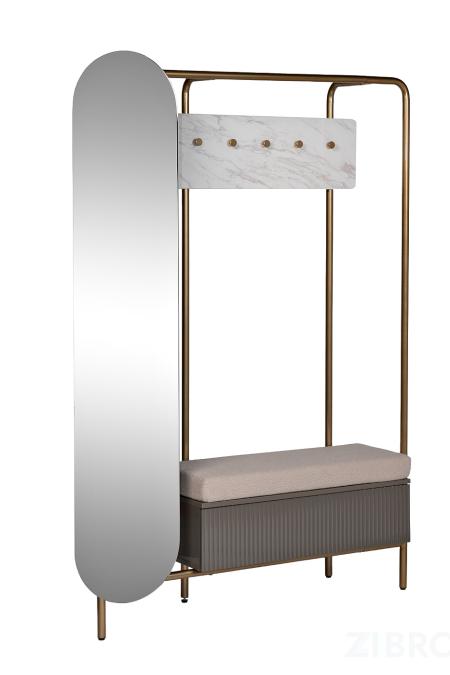 40AD-00129 Тумба с зеркалом 124*33,5*176см