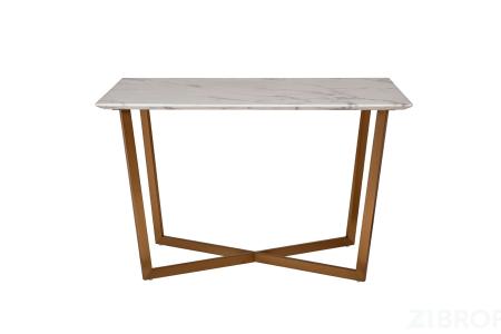 Стол обеденный прямоугольный белый (искусственный мрамор)