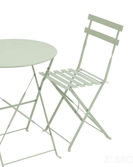 Комплект стола и двух стульев Бистро светло-зеленый