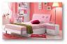 Спальня Piccola MK-4618-PI (кровать/МК-4605, тумбочка/МК-4606) 0х0х0 Розовый/Белый