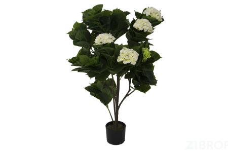 Искусственные растения Гортензия кремовая MK-7409-HW 0х0х70 см Темно-зеленый
