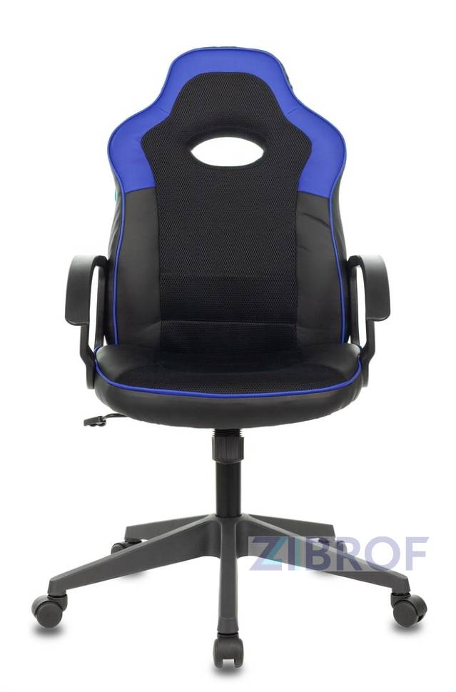 компьютерное игровое Бюрократ VIKING-11/BL-BLUE черный/синий обивка экокожа/ткань крестовина пла