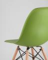 Стул Style DSW зеленый, литой полипропилен, стальной каркас, натуральный массив бука